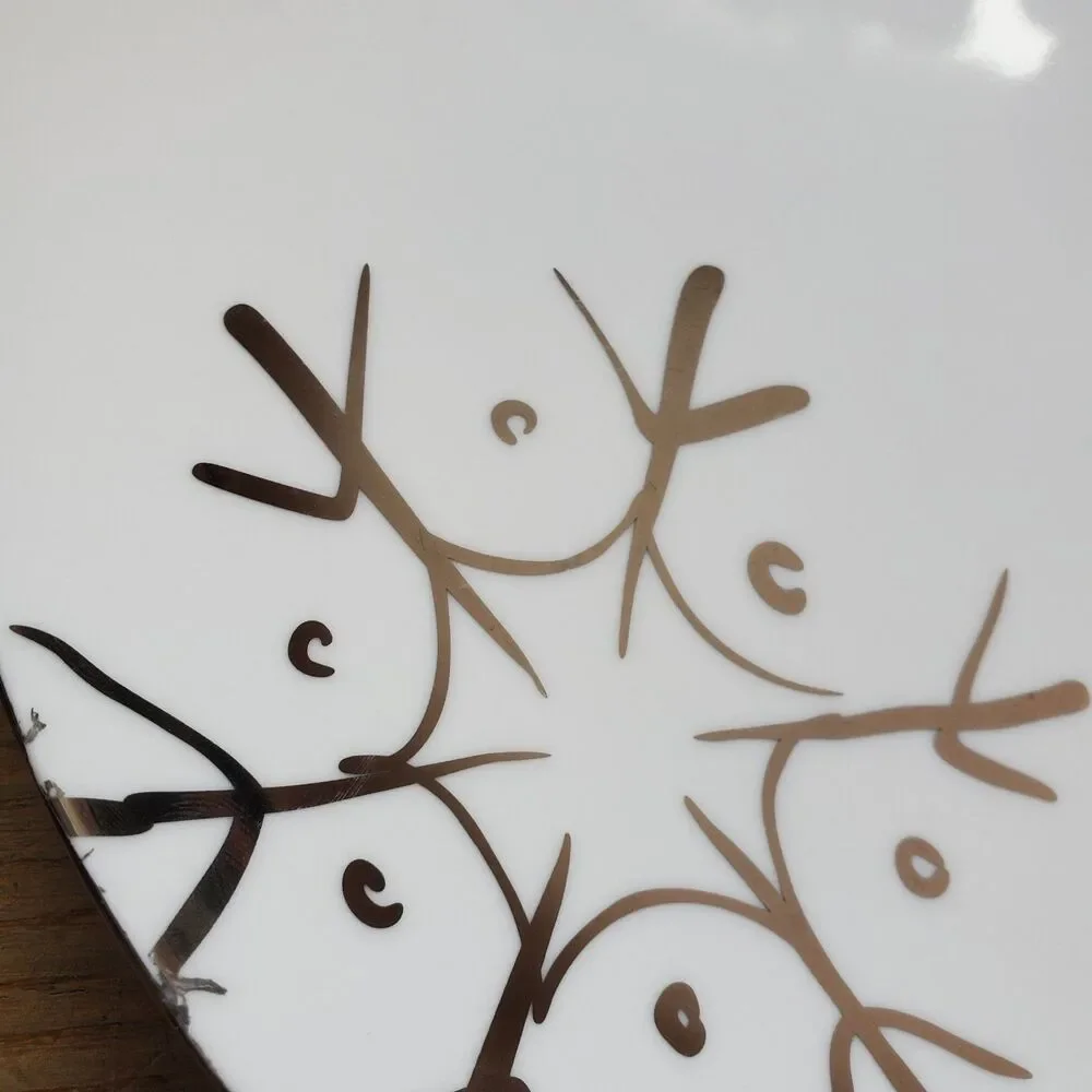 Snowman plates laughing all the way snowflake winter Christmas set of two